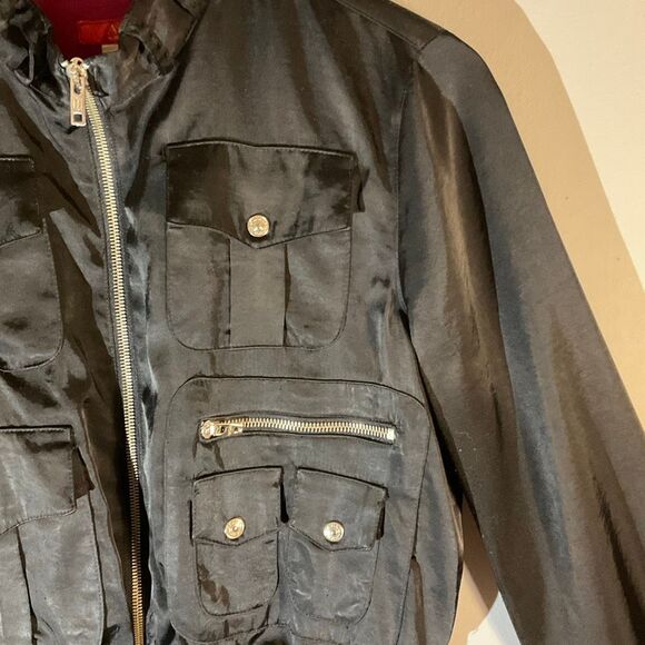 ABS Allen Schwartz Punk Rockandroll Baddie Jacket, Medium. Black with Silver Har - Picture 9 of 14